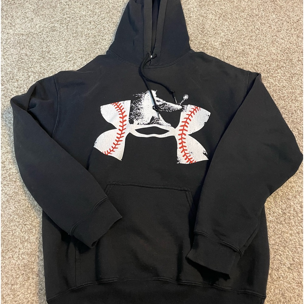 Mens gildan brand under armour inspired baseball hoodie.